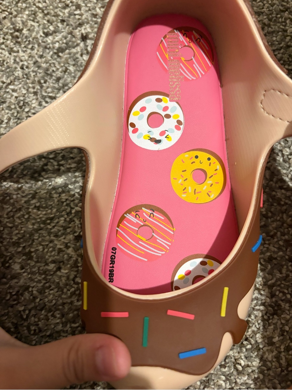 FINAL⬇️NWB RARE Mini Melissa Brown Donut Mary Jane Shoes with Pink Insole - Picture 8 of 9